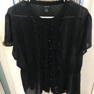 Torrid Black Chiffon shirt.